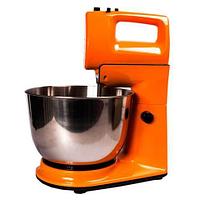 Миксер кухонный с чашей DSP KM3015 [4 литра, 4 насадки, 5 скоростей, турборежим] (Оранжевый)