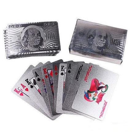 Карты игральные пластиковые Perfecto «Серебряный доллар» [54 шт], фото 1