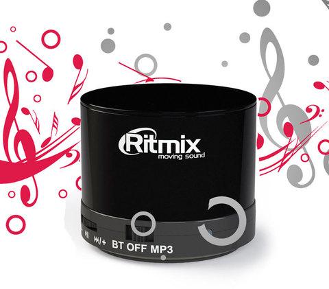 Колонка портативная компактная RITMIX SP-130B с функцией FM Radio - фото 1 - id-p62008288