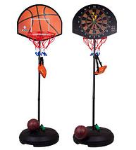 Игровой набор с баскетбольным кольцом-дартс на стойке BASKETBALL STANDS WITH DARTS TARGET, фото 2