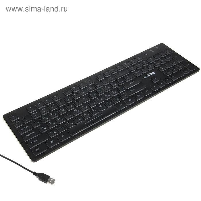 Клавиатура Smartbuy ONE 305, проводная, мембранная, подсветка, 104 клавиши, USB, черная