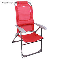 Кресло-шезлонг складное 2, сетка, размер 750x590x1090мм, цвет гранатовый  К2