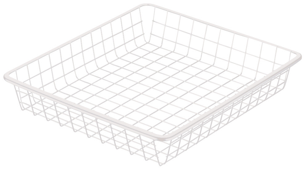 Проволочная корзина, высота 85 мм Белая, фото 1