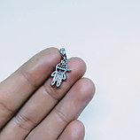 Навеска Мальчик, на бэйле, с фианитами, 15х8мм, фото 2