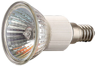 Лампа галогенная СВЕТОЗАР с защитным стеклом, цоколь E14, диаметр 51мм, 35Вт, 220В SV-44833