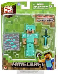Minecraft 16504 Diamond Steve Бриллиантовый Стив с аксесс. 8см