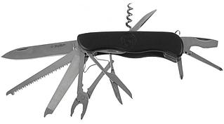Нож ЗУБР "ЭКСПЕРТ" складной многофункциональный, "12 в 1", пластиковая рукоятка 47792