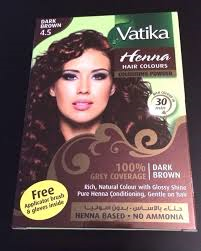 Краска для волос с хной Vatika Henna Dark brown "Темно-коричневый"