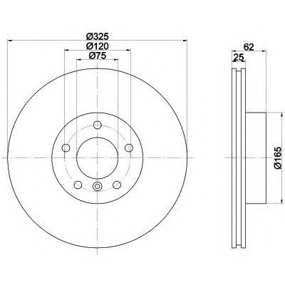 Тормозные диски BMW X3 (E83) объем 2.0-3.0 (передние, Meyle, D325)