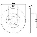 Тормозные диски BMW 7 (E65) объем 3.0-3.5 (задние, Meyle, D324), фото 2