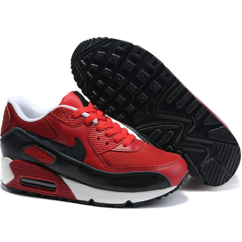 Nike Air Max 90 кроссовки красно-черные