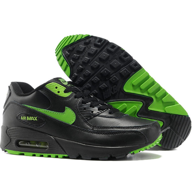 Nike Air Max 90 кроссовки черные с зеленым