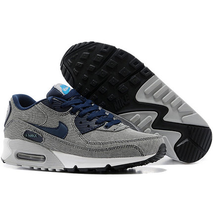 Nike Air Max 90 кроссовки серые, текстиль, фото 2