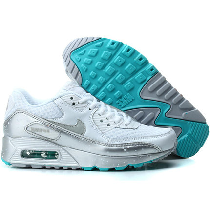 Nike Air Max 90 кроссовки бело-серые, фото 2