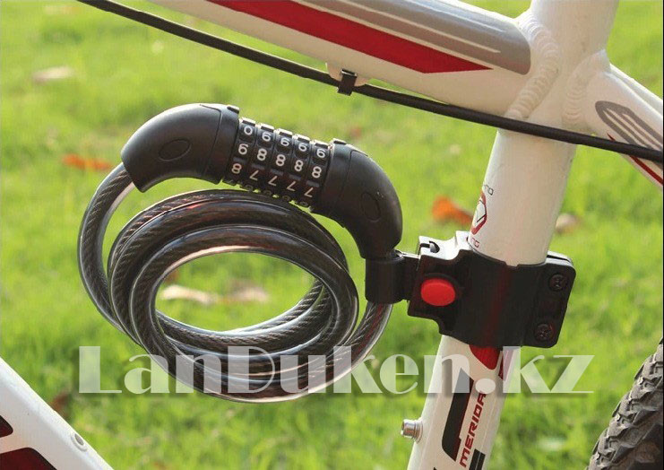 Велосипедный тросовый универсальный замок с кодовым механизмом 700 mm Giant - фото 3 - id-p62777633