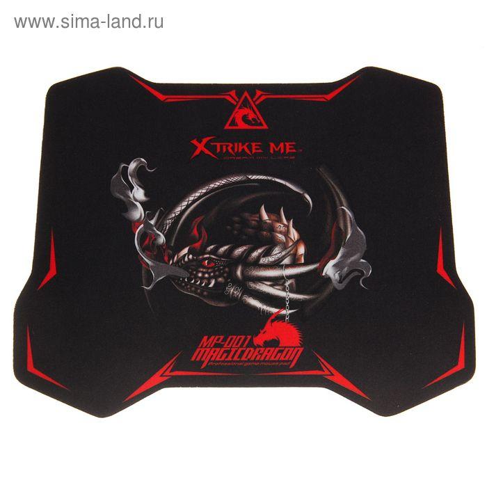 Коврик для мыши для мыши Xtrike Me MP-001, 300x230x4 мм, черно-красный