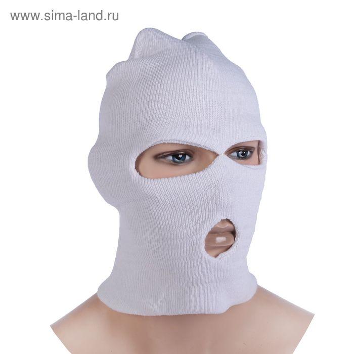 Шлем-маска 3 отверстия, цвет белый