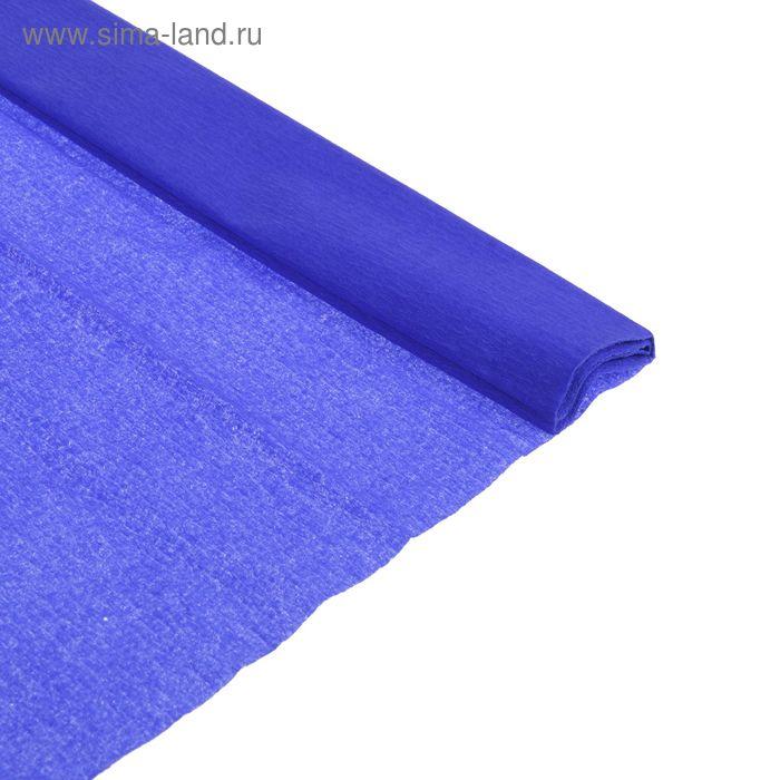 Бумага крепированная 50х200 см, плотность - 32 г/м, в рулоне, синий интенсив (80-39)