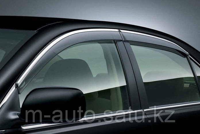 Ветровики/Дефлекторы окон c хромом на Lexus ES 2012-