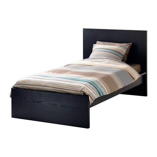 Кровать каркас МАЛЬМ черно-коричневый 90х200 Лурой ИКЕА, IKEA