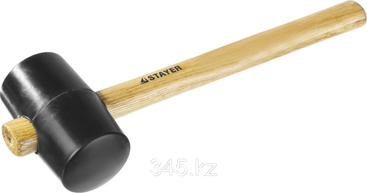 Киянка STAYER резиновая черная с деревянной ручкой, 450г - фото 2 - id-p38451366