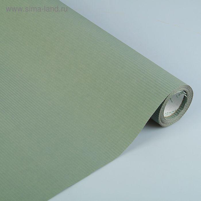 Бумага упаковочная крафт, двусторонняя зелёная, 0,5 х 10 м