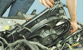 Замена вентилятора охлаждения двигателя