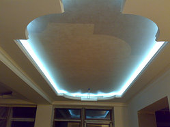 Устройство двухуровневого потолка с подсветкой