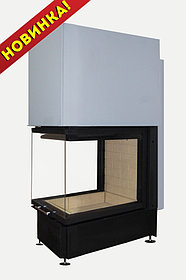 Топка ДЕЛЬТА 700 три стекла подовое горение принтинг. Экокамин. Россия.