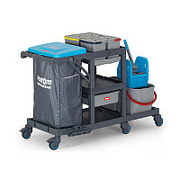 СЕРВИСНАЯ ТЕЛЕЖКА: бак для мусора, набор для уборки, с отжимом PROCART 3331