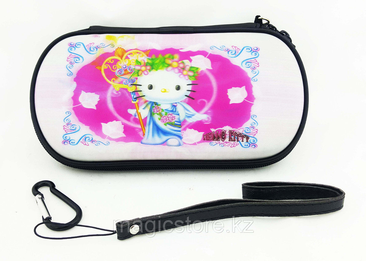 Чехол на молнии с 3D картинкой PSP 1000/2000/3000 3in1 3D picture, Hello Kitty