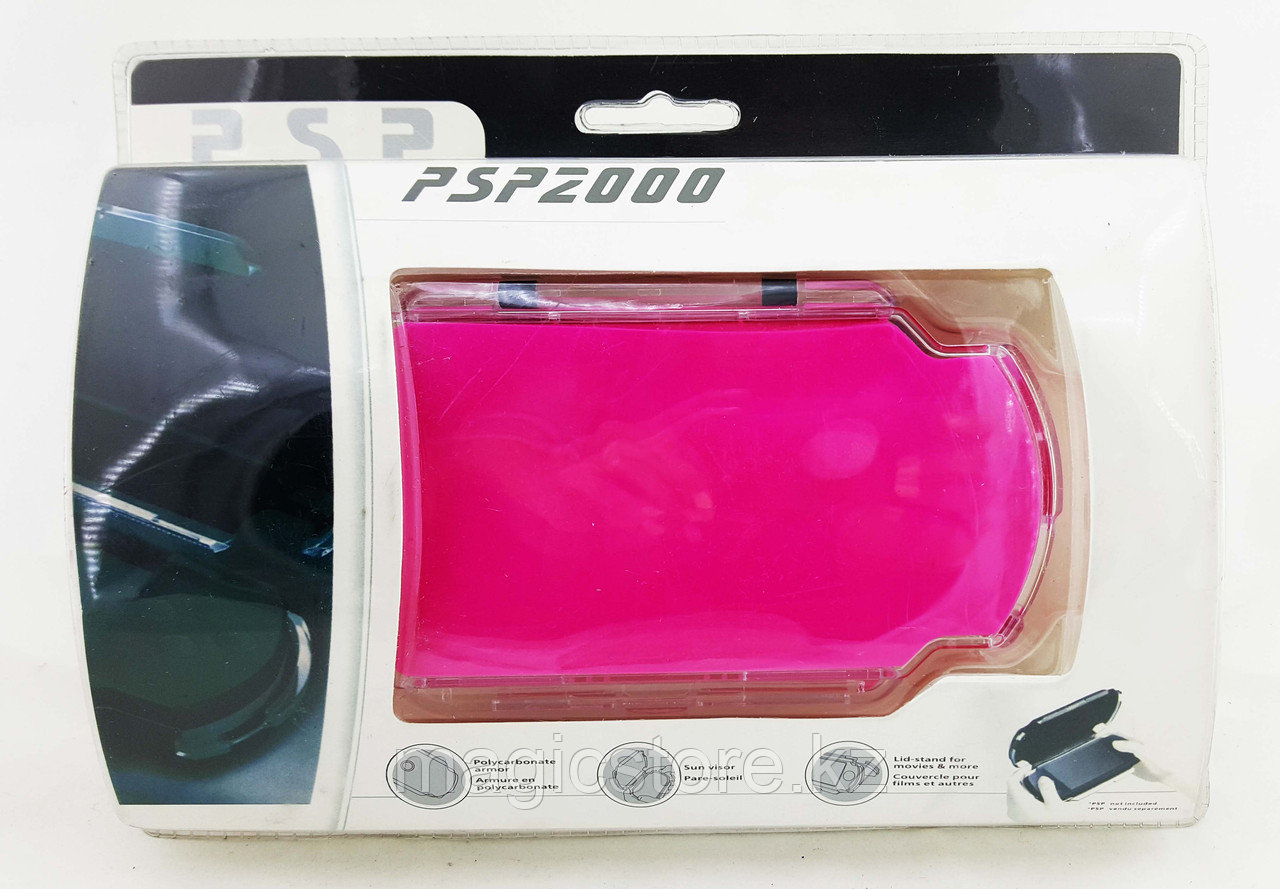 Чехол пластиковый Ракушка Sony PSP Slim 2000/3000, розовый