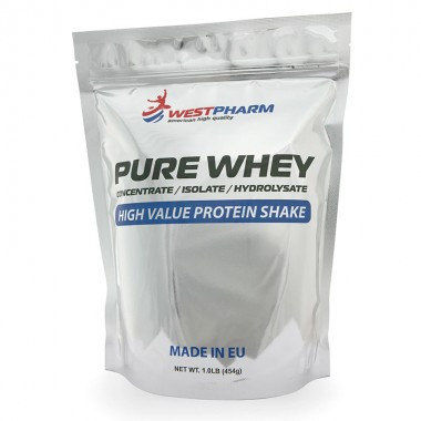 Протеин WestPharm, Pure Whey Concentrate WPC 80% 454 гр