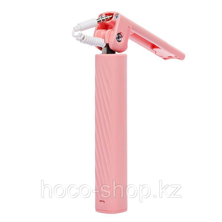 Штатив Monopod Hoco K7 Dainty mini wired selfie stick Pink, фото 1