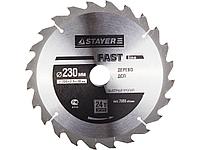 Пильный диск по дереву STAYER 3680-230-30-24, MASTER, FAST-Line, 230 х 30 мм, 24Т