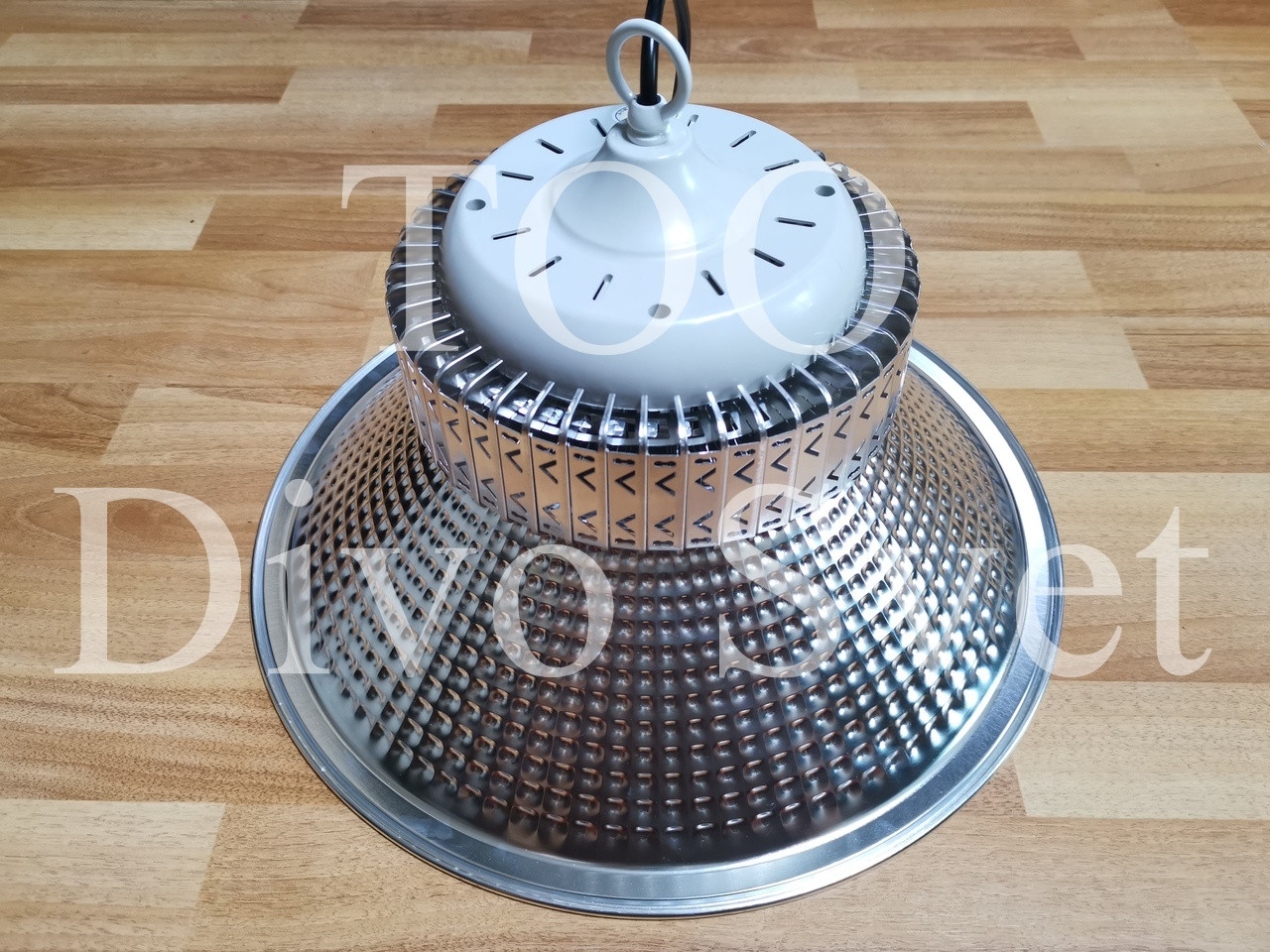 Светильник LED "Колокол серебристый" подвесной, купольный 100W . Промышленный светильник светодиодный 100W.