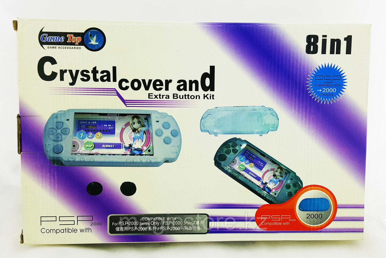 Набор аксессуаров Game Top PSP Slim 2000/3000 8in1 Crystal Cover and Extra Button Kit