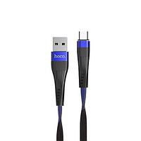 Кабель Hoco U39 Slender charging data cable for Micro Blue&Black, фото 1