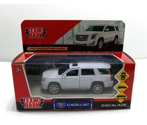 Технопарк Металлическая инерционная модель Cadillac Escalade, белый