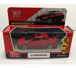 Технопарк Металлическая инерционная модель Honda Civic, красный
