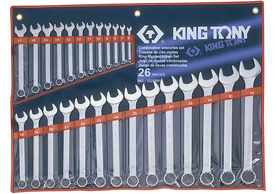 Набор рожково-накидных ключей KING TONY 1226MR (26 предмета)