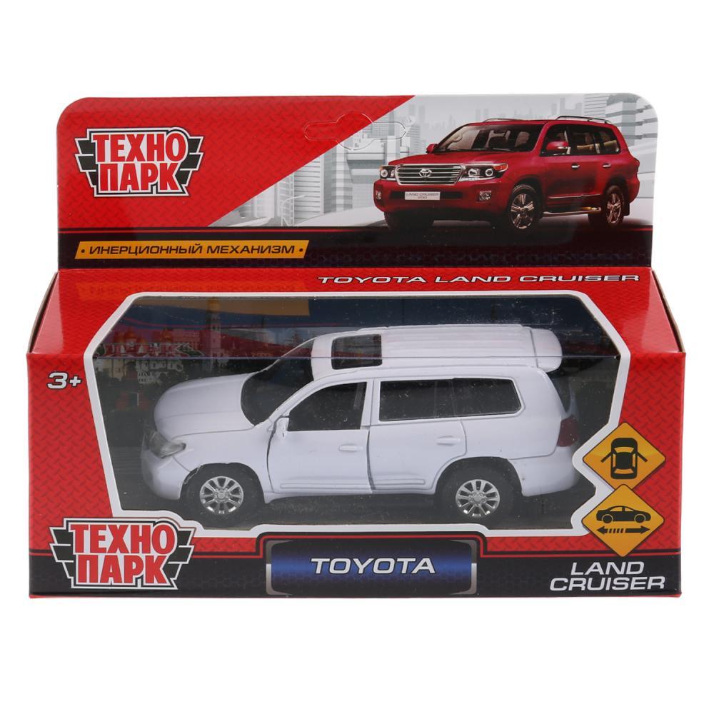 Технопарк Металлическая инерционная модель Toyota Land Cruiser, белый