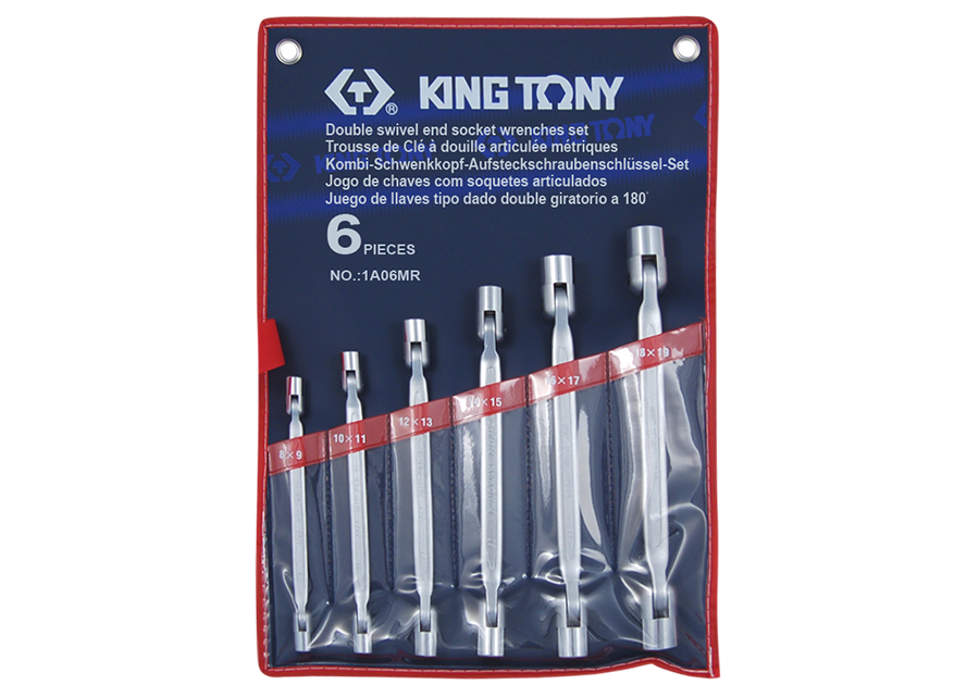 Набор торцевых ключей с шарниром KING TONY 1А06MR (6 предметов)