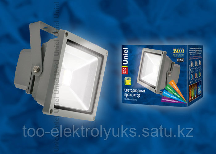 Прожектор светодиодный ULF-S01-20W/DW IP65 110-240В картон