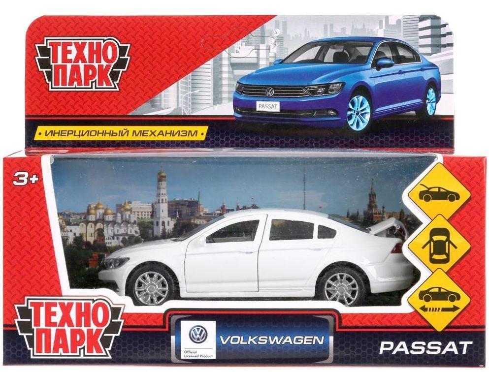 Технопарк Металлическая инерционная модель Volkswagen Passat, белый, фото 1