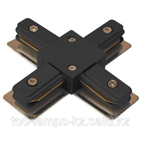 Коннектор X (соединитель) для 2х-линейных шинопроводов типа Standart. M.BLACK X-CONNECTOR (2 LINE), фото 2