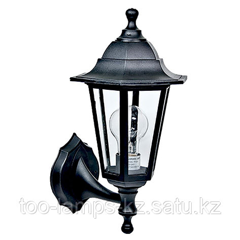 Настенный уличный светильник ROMA P1126S PLASTIK, E27 MATT BLACK, фото 2