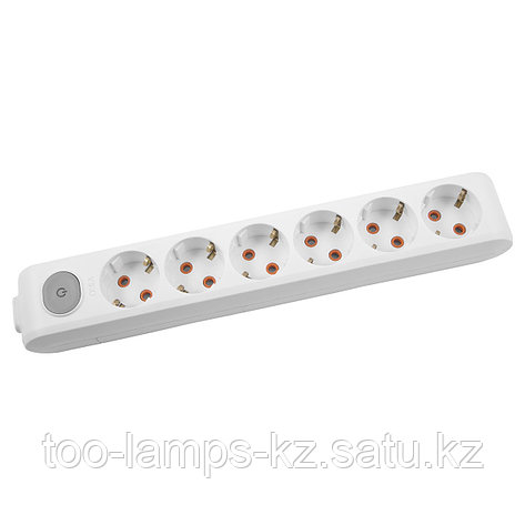 Колодка Viko MULTI-LET Х6 с заземлением, выключателем, фото 2