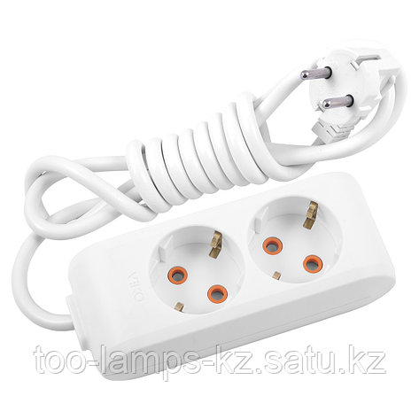 Удлинитель Viko MULTI-LET 2X2M с заземлением, фото 2