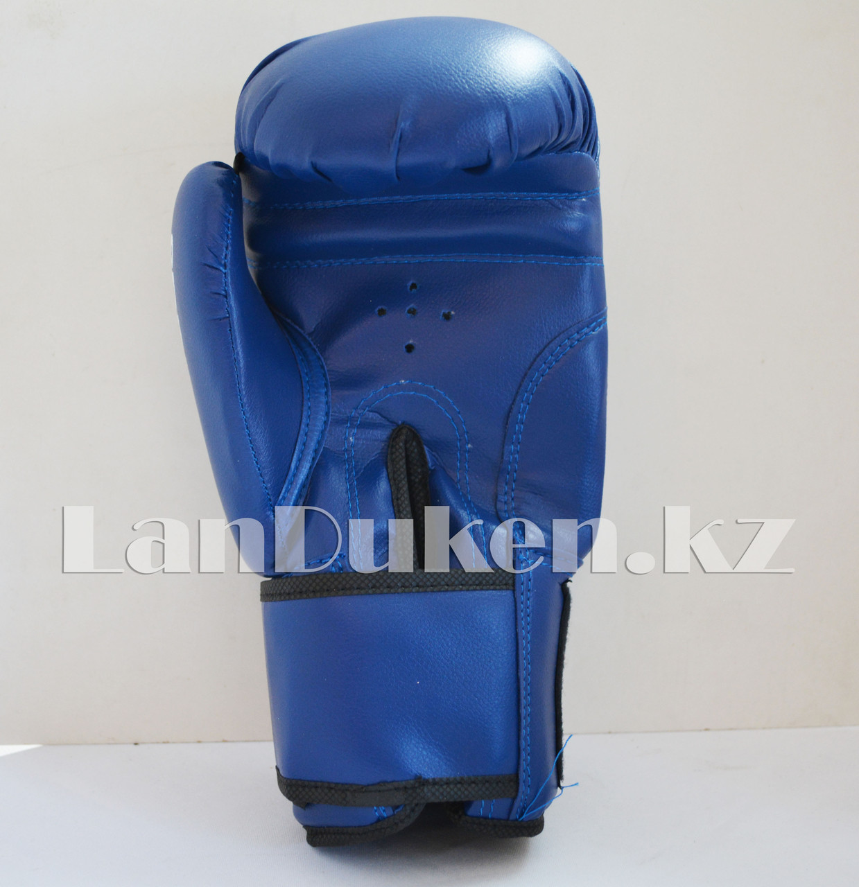 Боксерские перчатки OZ-12 синие с черно-синей застежкой - фото 2 - id-p63114645